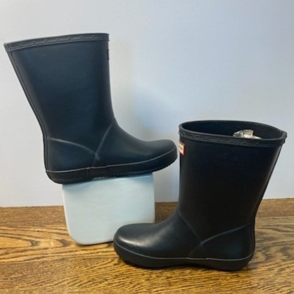 Hunter Kids First Classic Rain Boots Navy Blue Matte Rubber Wellies Size 12/13 - Picture 2 of 7